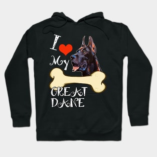 Great Dane T-Shirt - I Love My Great Dane Hoodie